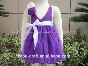 Alibaba china supplier hot sale baby dress with rose flower