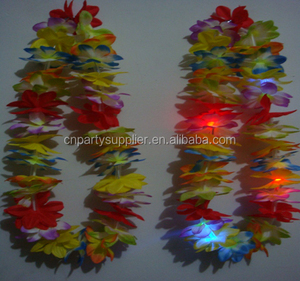 Collier Hawaïen Lumineux à LED, Guirlandes de Fleurs, Lei Luau Hula Aloha Hawaï, Collier Floral pour Fête sur le Thème de la Plage, Cadeaux de Mariage - Product Image 4