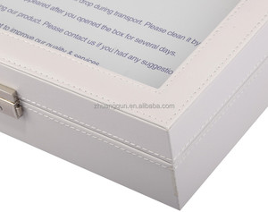 Caja personalizada de regalo, embalaje al por menor, pantalla única, caja de reloj de cuero Pu blanco, 12 ranuras - Product Image 6