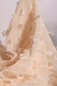 Kain <span class=keywords><strong>Chiffon</strong></span> Renda Rumbai Desain Baru 100% Poliester untuk Gaun - Product Image 6