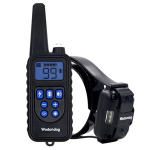 <span class=keywords><strong>WODONDOG</strong></span>-Collar de entrenamiento para perros con control remoto, resistente al agua, recargable, IP7, 800m, con collar de cuero - Product Image 5