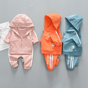 Linnen springloaded's of <span class=keywords><strong>the</strong></span> baby of <span class=keywords><strong>the</strong></span> baby long sleeve sports set two pieces - Product Image 1