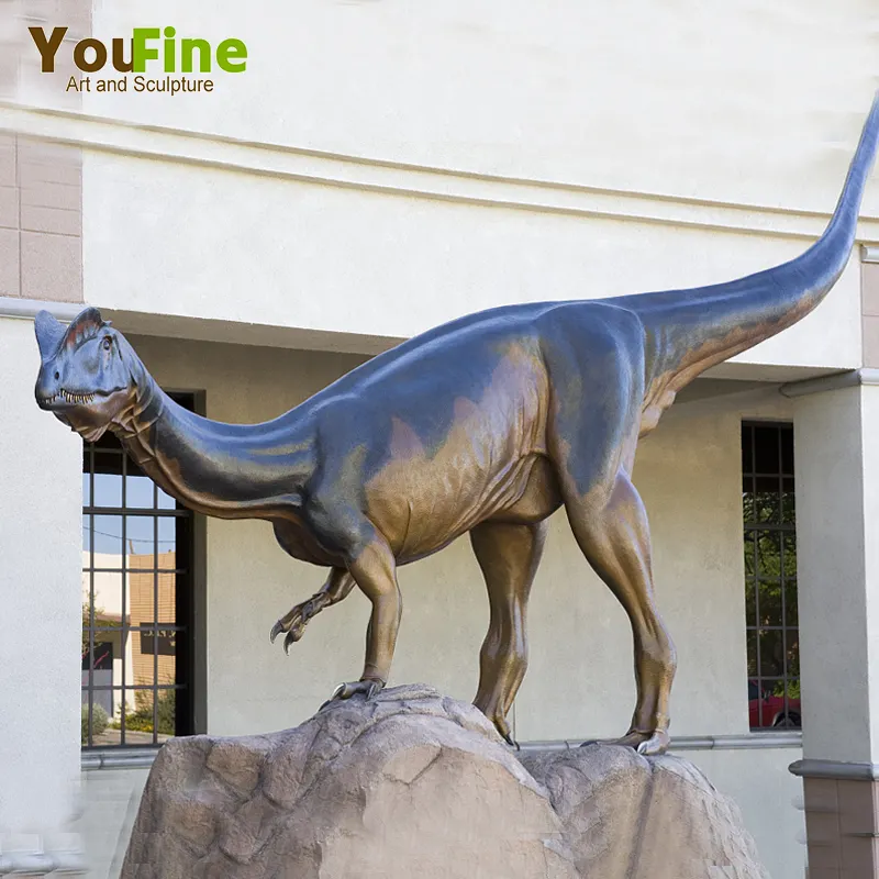 Statue de dinosaure en Bronze Antique, Sculpture animale en fonte, jardin