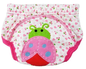 100% Katoen Borduurwerk Dier Patronen Baby Trainer Potty Training Broek