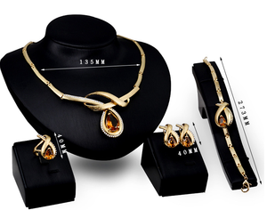 Bijoux de mode 2018 indien de mariée diamant cuba zircon parures knotJewelry ensemble pour <span class=keywords><strong>la</strong></span> fête de mariage - Product Image 1