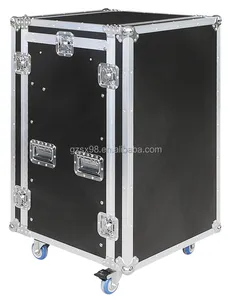 12u space 16U audio amp rack case mixer top mount flight case for sound system