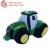 Tuv usine doux camion voiture jouet rouge camion en peluche poupée avec logo OEM peluche logistique véhicule jouet pour enfants PP coton remplissage
