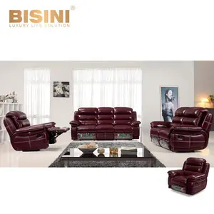 Modern Genuine Leather Living Room Sofa Set, Luxury Antique Living Room Furniture B14239