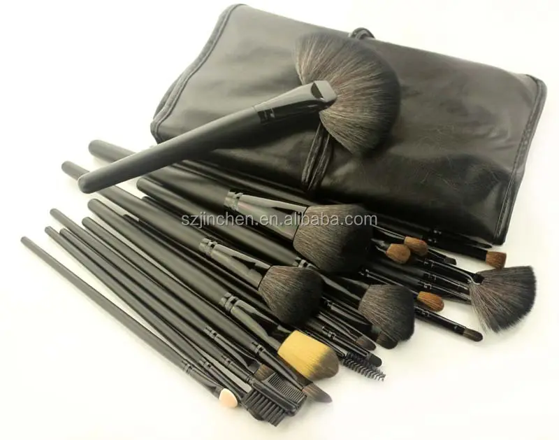 24 Pcs Black Makeup Brush Set Cosmetic Tools Professional Eyeshadow Makeup Brushes Cosmetic Brush Beauty Accessories