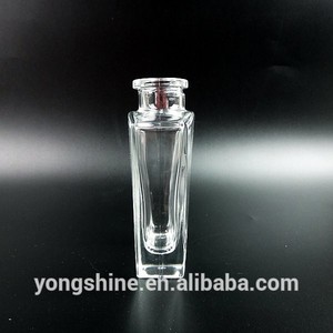 nouveau design 2015 aplatie bouteille diffuseur tubulaire en verre clair - Product Image 4