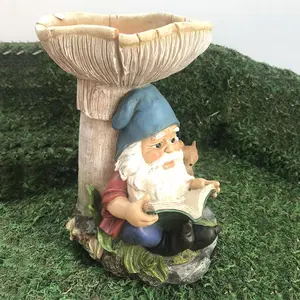 China Groothandel Hars Gnome met paddestoel vogelbad