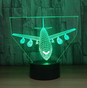 Nouveau produit Alibaba, lumière en forme d'avion 3D en acrylique, plaques en acrylique 3D, personnages de films, super-héros, lampe de nuit - Product Image 1