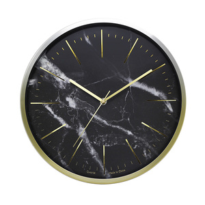 Orologio <span class=keywords><strong>da</strong></span> <span class=keywords><strong>parete</strong></span> in marmo bianco metallo moderno moderno personalizzato moderno con cornice in alluminio <span class=keywords><strong>da</strong></span> 14 pollici - Product Image 5