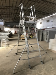 Nhôm mở rộng gấp điều chỉnh nền tảng Thang nhôm thang với ròng rọc có thể điều chỉnh - Product Image 3