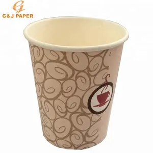 Double Wall Paper Tea Cup And Coffee Cup Disposable Hot Drinking 6oz Craft Paper Food Grade Paper 1-8 Colors