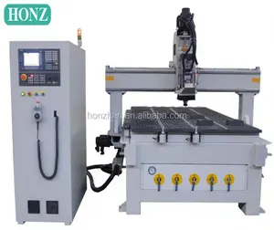 Cambiador de herramientas automático de metal y madera rentable de Shandong, enrutador CNC de carpintería de eje Z grande con dispositivo rotativo a la venta, hecho a precio razonable