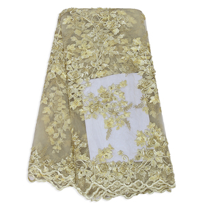 Pizzo Francese di Lusso Fatto a Mano con Perline e Paillettes per Donne Africane FL0411 - Product Image 4