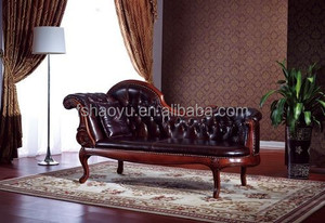 Élégant en cuir chaise longue / chaise longue de luxe / français chaise longue - Product Image 2