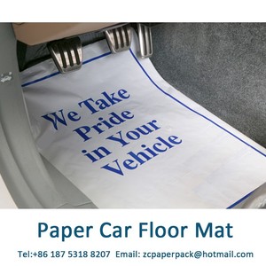 <strong>Car</strong> / Automobile Disposable <strong>Paper</strong> Floor <strong>Mats</strong> Coated with PE - Product Image 5