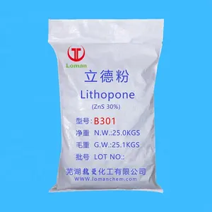 Lithopone ZnS 28-30% Price Chemical Formula in Pigment B301 B311