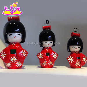 Venta al por mayor de madera de color kimono muñeca mejor vendedor kimonos japoneses kokeshi muñeca Real muñeca geisha japonesa <span class=keywords><strong>muñecas</strong></span> W06D070C - Product Image 5