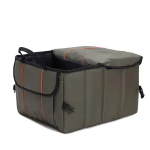 Organizador de maletero de coche de gran capacidad con 2 compartimentos térmicos personalizados, refrigerador aislado, bolsas de mano para Picnic plegables