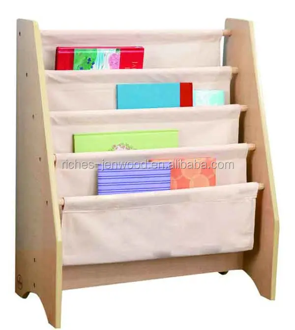 Design personalizado, seguro, organizador de livro, prateleira portátil, de madeira, crianças, estante de livro, estante