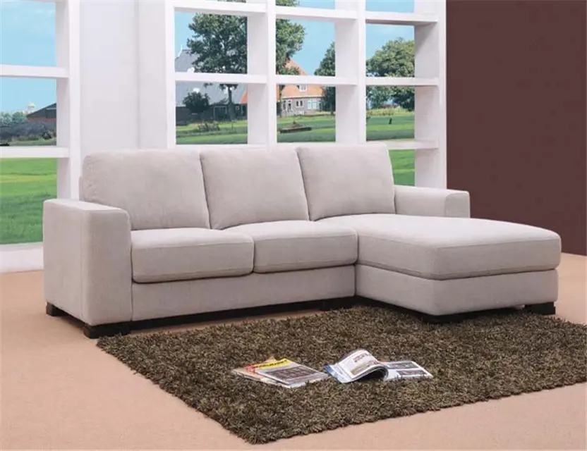 YL3002 Best selling modern leather sectional chaise lounge L Shaped sofa with sleeper bed