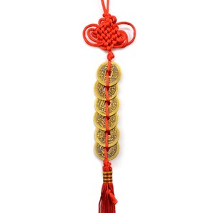 <span class=keywords><strong>Rosso</strong></span> nodo Cinese FENG SHUI Set Di 6 Fortunato di Fascino <span class=keywords><strong>Antico</strong></span> Monete Prosperità di Protezione di Buona Fortuna Per La Casa Auto - Product Image 4