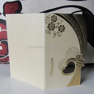 Tốt Nhất Bán Ngà Và Vàng Giá Rẻ Nhất Dập Nổi Logo Lá Vàng Thiệp Mời Đám Cưới Với Phong Bì - Product Image 4