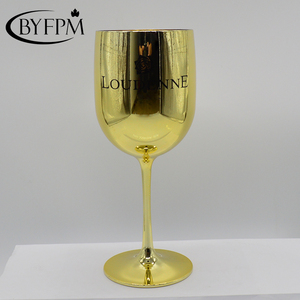 Champagne Gold plated plastic wine glass for Moet <span class=keywords><strong>Chandon</strong></span> Swatch shipping available - Product Image 6