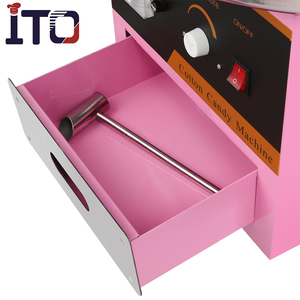 Máquina <span class=keywords><strong>de</strong></span> Algodón <span class=keywords><strong>de</strong></span> Azúcar Eléctrica Comercial M73, Económica, Color Rosa, con Soporte y Carrito - Product Image 6