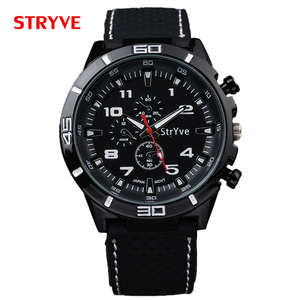 Orologio da Uomo Sportivo Stryve Design Racing con Cinturino in Silicone Nero Movimento al Quarzo Importato dal Giappone - Product Image 6