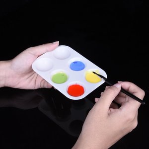 <span class=keywords><strong>Amazon</strong></span> Venta caliente 5x3,5 pulgadas 6 agujeros plástico paleta de pintura - Product Image 4