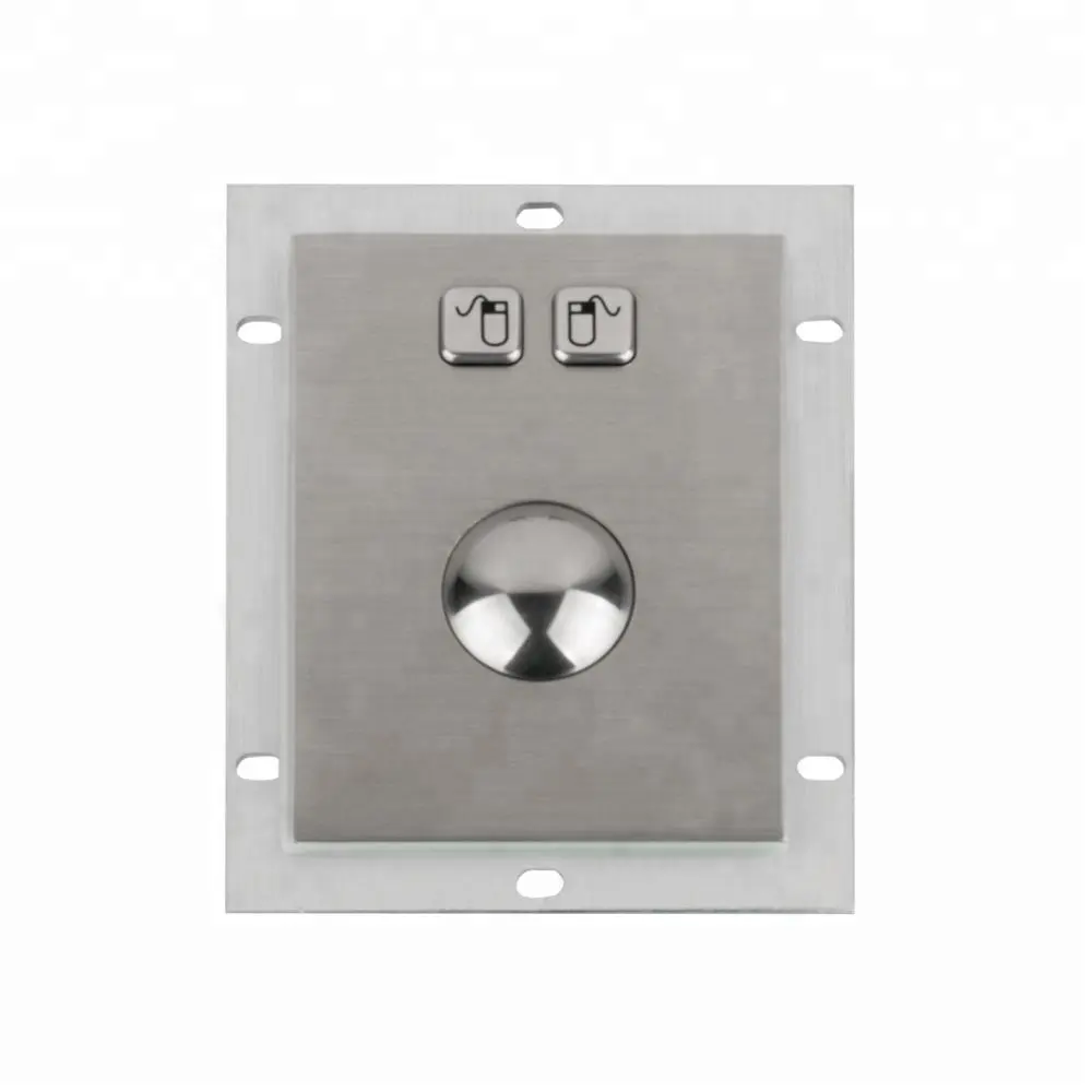 Industrial USB PS2 wired stainless steel panel mounted optical trackball mouse touch pad mouse