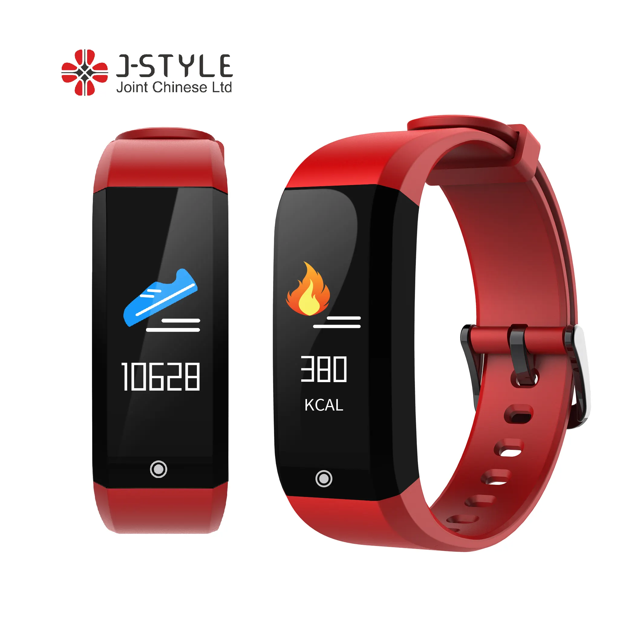 J-Style 1810 Android iOS Application Supported Dynamic Heart Rate Fitness Tracker Smart Watch with Color Display