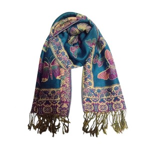 Sciarpe da Donna 100% Poliestere, Pashmina Invernale Grande con Motivo a Farfalla - Product Image 4