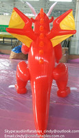 Dragon gonflable rouge brillant, modèle de dragon, publicité, nouvelle collection