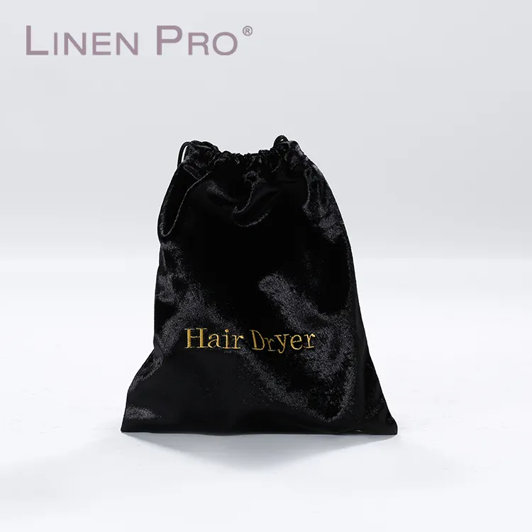 Sac à linge jetable en lin, cabas avec Logo brodé, pour hôtel