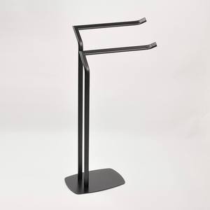 Removable Chrome 2 Rail <b>Standing</b> <b>Towel</b> Rack - Product Image 5