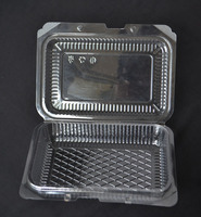 Kleine, transparante plastic voedselverpakkingen voor gebak, afhaalfruitbakjes