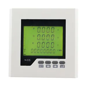 3D2Y Drie Fase Digitale Multifunctionele Paneelmeter RS485 Communicatie 120*120 Mm Met Lcd-scherm Voor Verdeelkast