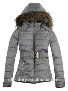 Glo- histoire 2014 rembourrage mode femmes manteaux de fourrure d'hiver - Product Image 4