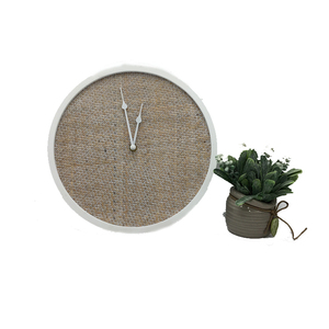 Applique <span class=keywords><strong>murale</strong></span> en paille tressée au Design Original, décoration de maison en bois Vintage et rustique Mdf, <span class=keywords><strong>grande</strong></span> horloge <span class=keywords><strong>murale</strong></span> en bois - Product Image 2