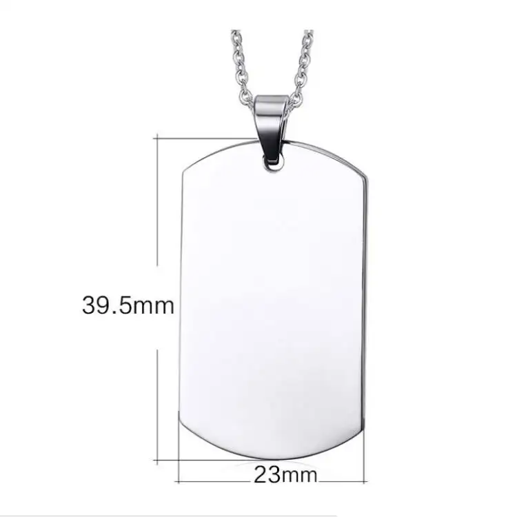 Nhà máy cung cấp tùy chỉnh khắc logo 316L thời trang tốt thép không gỉ trống Dog Tag