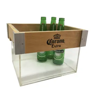 Corona, деревянное ведро для пива и льда, акриловое ведро для льда для бара