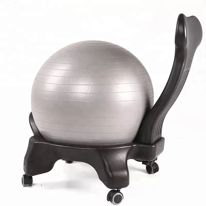 Cadeira de bola do equilíbrio traseiro ajustável, metade do ajuste para uso em ginásios, pilates, yoga