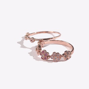 Rose Gold Plated Jewelry Delicate Lovely <strong>Rings</strong> Stack <strong>Ring</strong> Dainty Flower Cute Cz <strong>Silver</strong> <strong>Ring</strong> <strong>Set</strong> - Product Image 4