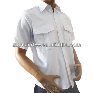 Uniforme da <span class=keywords><strong>Pilota</strong></span> Estiva a Maniche Corte 35% Cotone 65% Poliestere, Tessuto Popeline Traspirante Tinto in Tinta Unita - Product Image 5