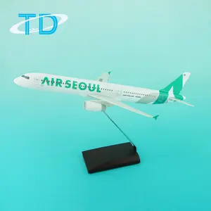 Aire Seúl A321 30cm resina Airbus modelo de avión